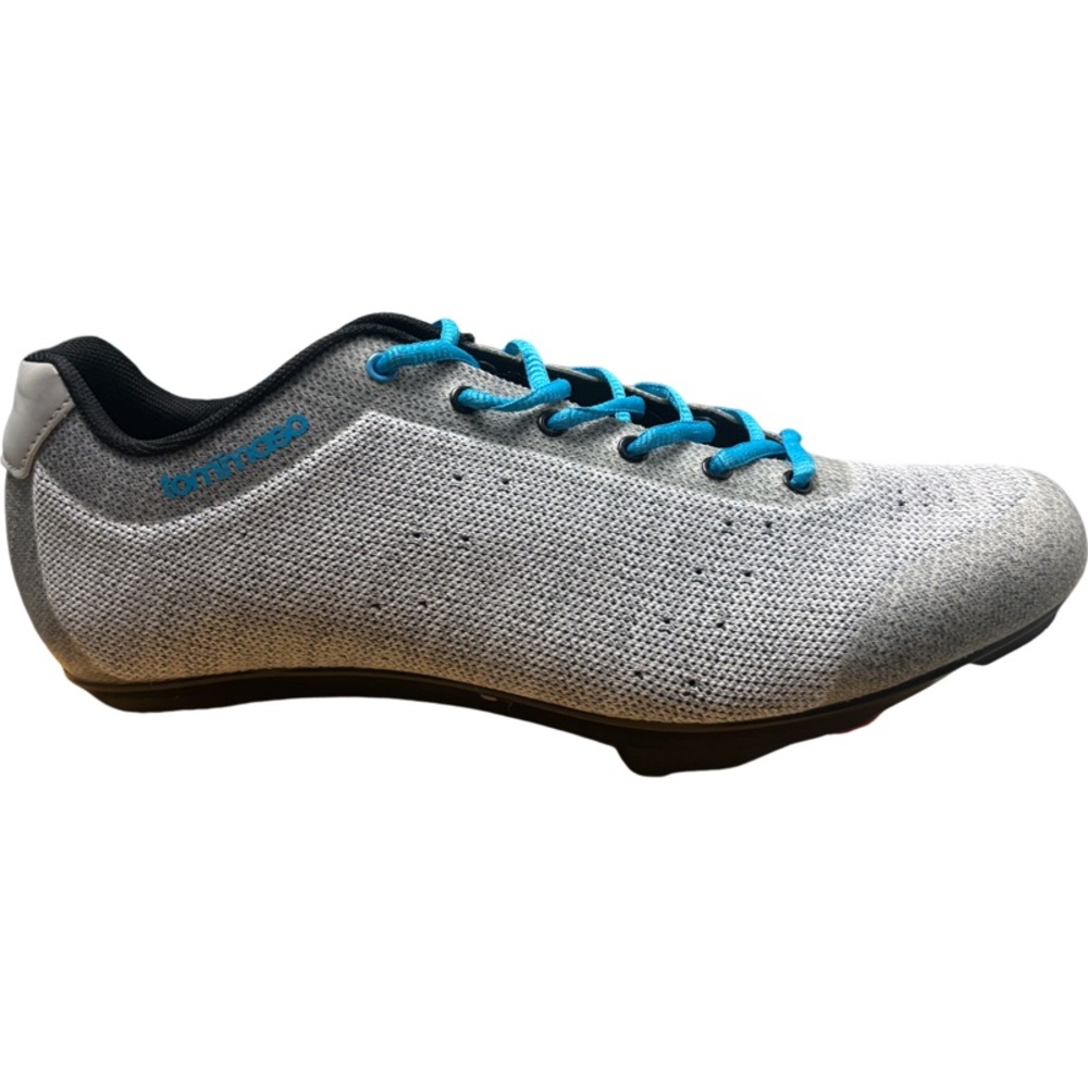 Tommaso Cycling Pista Aria Knit Shoes Women's 43 Size 11 Gray W/Blue Laces NWOTS